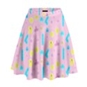 Arcade Dreams Pink High Waist Skirt View1