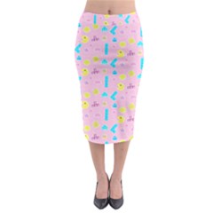 Arcade Dreams Pink Midi Pencil Skirt by thePastelAbomination