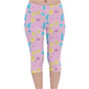 Arcade Dreams Pink Velvet Capri Leggings  View1