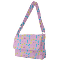 Arcade Dreams Pink Full Print Messenger Bag (l) by thePastelAbomination