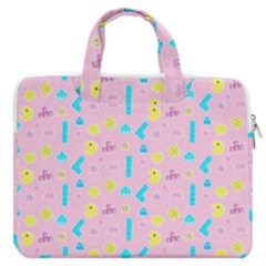 Arcade Dreams Pink Macbook Pro Double Pocket Laptop Bag (large) by thePastelAbomination