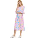 Arcade Dreams Pink Double Cuff Midi Dress View2