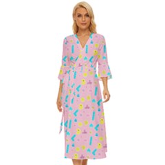 Arcade Dreams Pink Midsummer Wrap Dress by thePastelAbomination