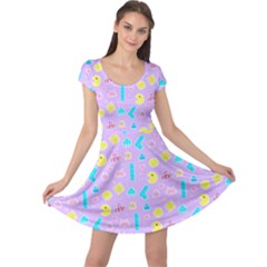 Arcade Dreams Lilac Cap Sleeve Dress by thePastelAbomination