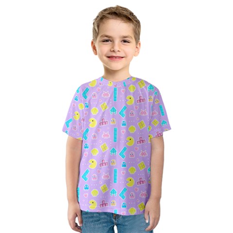 Arcade Dreams Lilac Kids  Sport Mesh Tee by thePastelAbomination