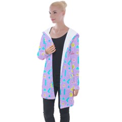 Arcade Dreams Lilac Longline Hooded Cardigan by thePastelAbomination