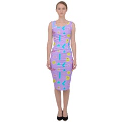 Arcade Dreams Lilac Sleeveless Pencil Dress by thePastelAbomination