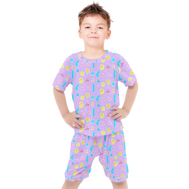 Arcade Dreams Lilac Kids  Tee and Shorts Set