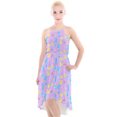 Arcade Dreams Lilac High-low Halter Chiffon Dress  by thePastelAbomination