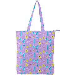 Arcade Dreams Lilac Double Zip Up Tote Bag by thePastelAbomination