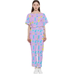 Arcade Dreams Lilac Batwing Lightweight Jumpsuit by thePastelAbomination