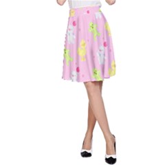 Pastel Adventure A-Line Skirt