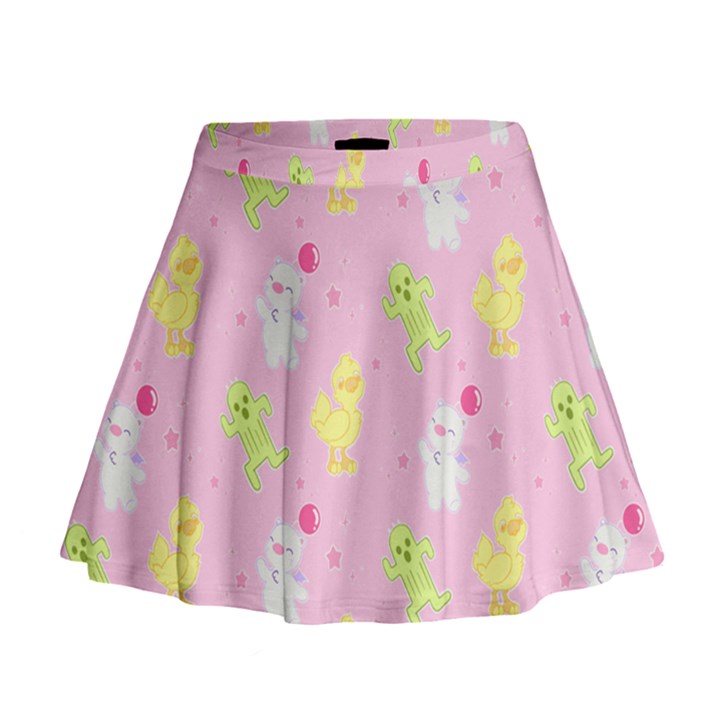 Pastel Adventure Mini Flare Skirt