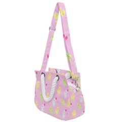 Pastel Adventure Rope Handles Shoulder Strap Bag