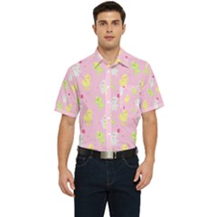 Pastel Adventure Men s Short Sleeve Pocket Shirt 