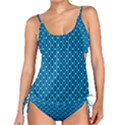 Blue Circles On A Dark Blue Background Tankini Set View1