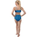 Blue Circles On A Dark Blue Background Tied Up Two Piece Swimsuit View2