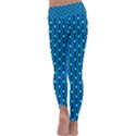 Blue Circles On A Dark Blue Background Kids  Lightweight Velour Classic Yoga Leggings View4