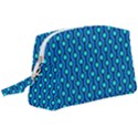 Blue Circles On A Dark Blue Background Wristlet Pouch Bag (Large) View1