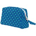 Blue Circles On A Dark Blue Background Wristlet Pouch Bag (Large) View2