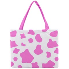 Pink Cow Spots, Large Version, Animal Fur Print In Pastel Colors Mini Tote Bag by Casemiro