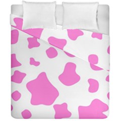 Pink Cow Spots, Large Version, Animal Fur Print In Pastel Colors Duvet Cover Double Side (california King Size) by Casemiro