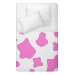 Pink Cow Spots, Large Version, Animal Fur Print In Pastel Colors Duvet Cover (single Size) by Casemiro