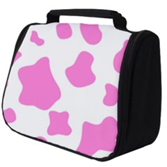 Pink Cow Spots, Large Version, Animal Fur Print In Pastel Colors Full Print Travel Pouch (big) by Casemiro