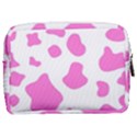 Pink Cow spots, large version, animal fur print in pastel colors Make Up Pouch (Medium) View2