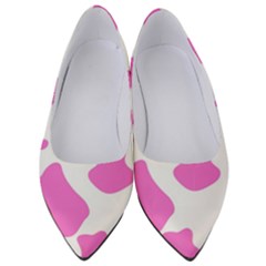 Pink Cow Spots, Large Version, Animal Fur Print In Pastel Colors Women s Low Heels by Casemiro