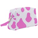 Pink Cow spots, large version, animal fur print in pastel colors Wristlet Pouch Bag (Large) View1