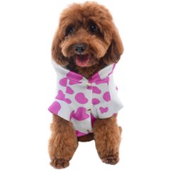 Pink Cow Spots, Large Version, Animal Fur Print In Pastel Colors Dog Coat