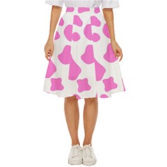 Pink Cow Spots, Large Version, Animal Fur Print In Pastel Colors Classic Short Skirt by Casemiro