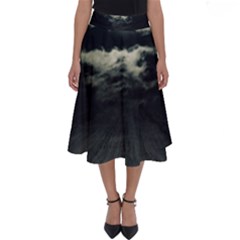 Dark Night Landscape Scene Perfect Length Midi Skirt by dflcprintsclothing