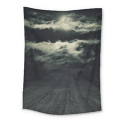 Dark Night Landscape Scene Medium Tapestry by dflcprintsclothing