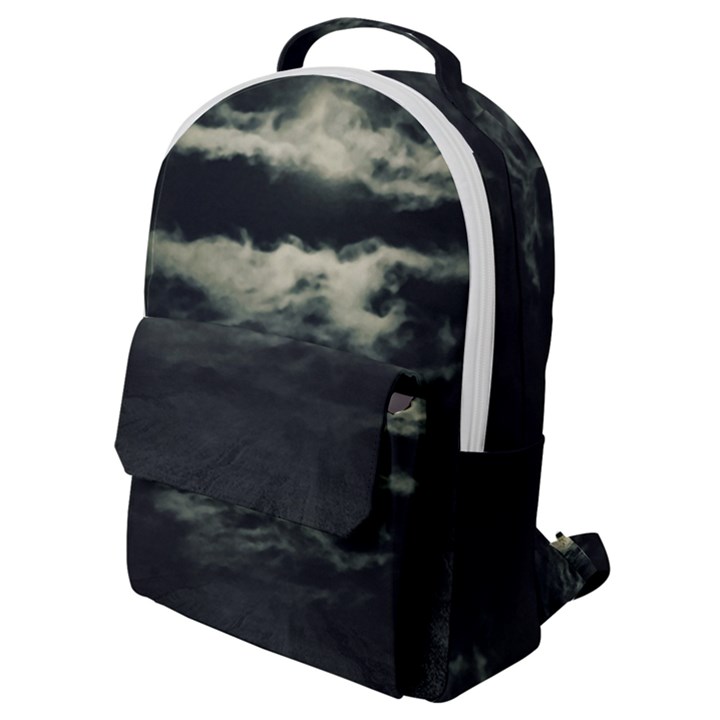 Dark Night Landscape Scene Flap Pocket Backpack (Small)