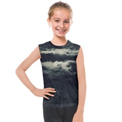 Dark Night Landscape Scene Kids  Mesh Tank Top