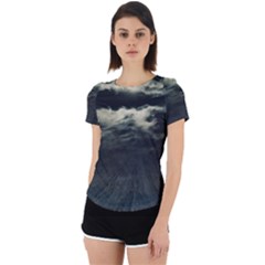 Dark Night Landscape Scene Back Cut Out Sport Tee by dflcprintsclothing