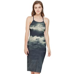 Dark Night Landscape Scene Bodycon Cross Back Summer Dress by dflcprintsclothing