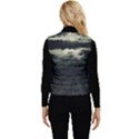 Dark Night Landscape Scene Women s Short Button Up Puffer Vest View2