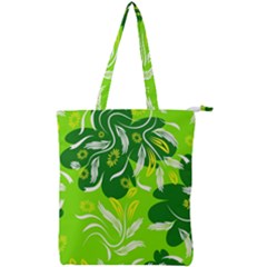 Folk Flowers Pattern Floral Surface Design Seamless Pattern Double Zip Up Tote Bag