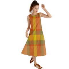 Retro Mod Mad Plaid Summer Maxi Dress by themeaniestore