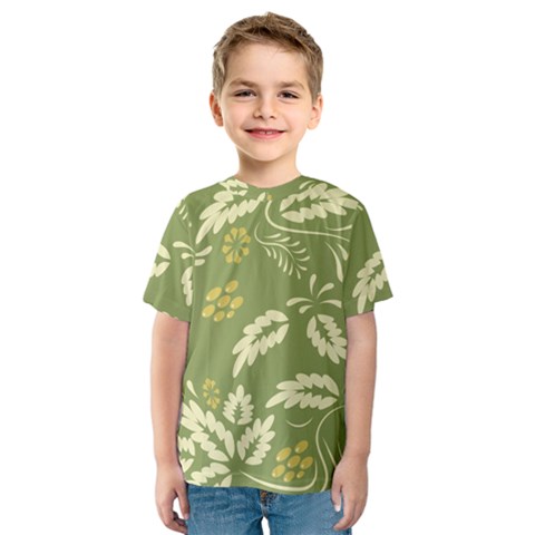 Folk Flowers Pattern Floral Surface Design Seamless Pattern Kids  Sport Mesh Tee by Eskimos