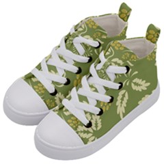 Folk Flowers Pattern Floral Surface Design Seamless Pattern Kids  Mid-top Canvas Sneakers by Eskimos