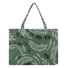 Folk Flowers Pattern Floral Surface Design Seamless Pattern Medium Tote Bag by Eskimos