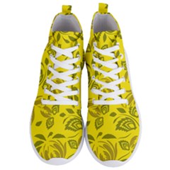 Folk Flowers Pattern Floral Surface Design Seamless Pattern Men s Lightweight High Top Sneakers by Eskimos