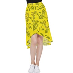 Folk Flowers Pattern Floral Surface Design Seamless Pattern Frill Hi Low Chiffon Skirt