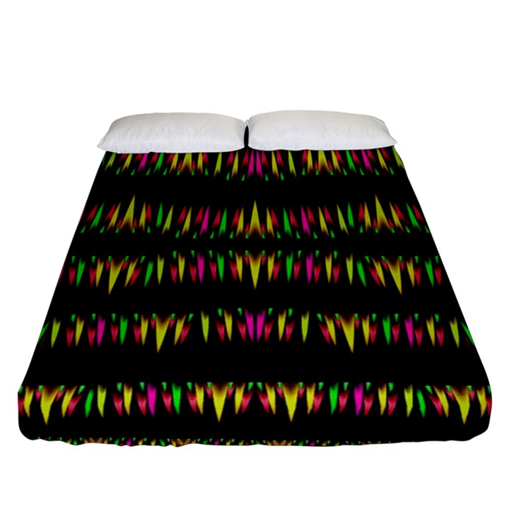 Candle Lights In Warm Cozy Festive Style Fitted Sheet (Queen Size)