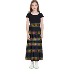 Candle Lights In Warm Cozy Festive Style Kids  Flared Maxi Skirt by pepitasart