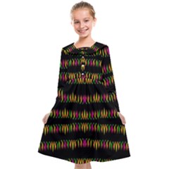 Candle Lights In Warm Cozy Festive Style Kids  Midi Sailor Dress